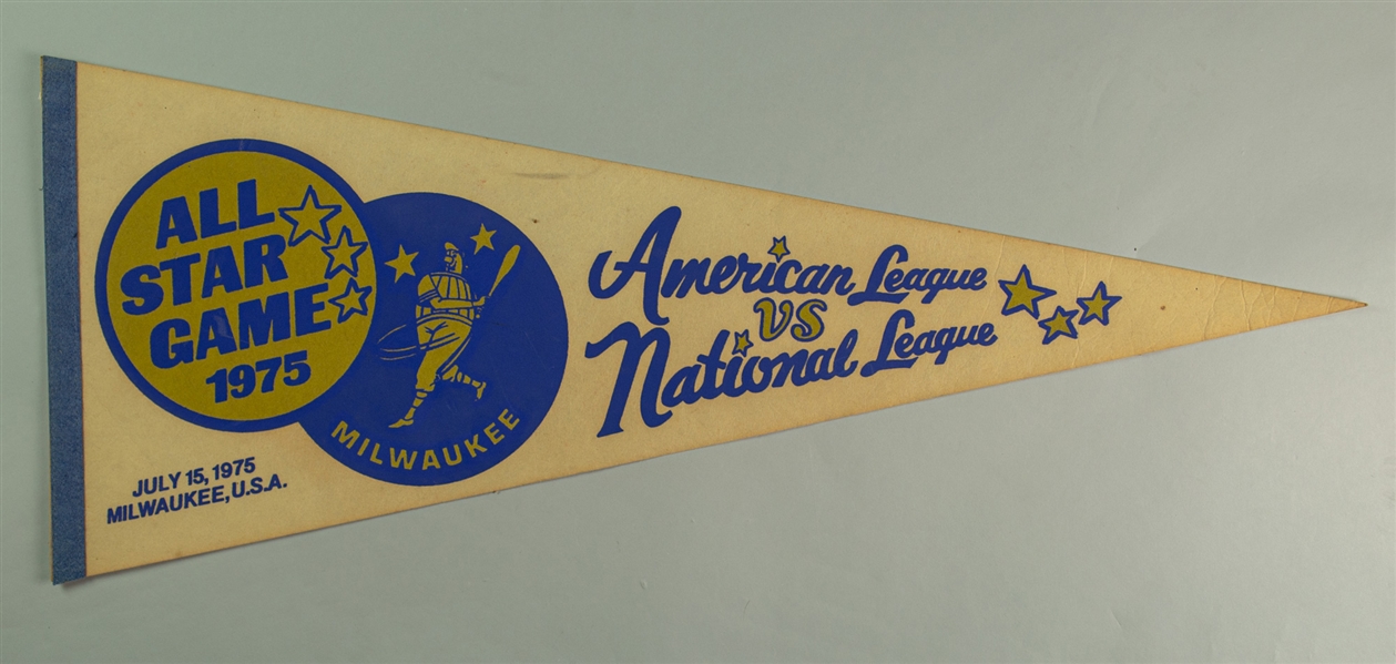 1975 Milwaukee County Stadium All Star Game 30" Full Size Pennant