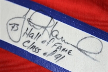 1985 John Hannah New England Patriots Game Worn Home Jersey (MEARS A9) Final Season