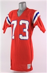 1985 John Hannah New England Patriots Game Worn Home Jersey (MEARS A9) Final Season