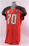 2015 (November 8) Logan Mankins Tampa Bay Buccaneers Game Worn Salute to Service Home Jersey (MEARS A10 & PSA/DNA)
