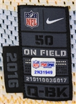 2016 (October 9) Ben Roethlisberger Pittsburgh Steelers Team Issued Breast Cancer Awareness Game Throwback Jersey (MEARS A5)