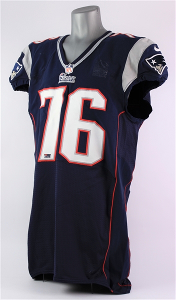 2012 Sebastian Vollmer New England Patriots Game Worn Home Jersey (MEARS A9/Team COA)