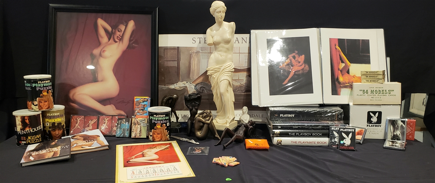 1960s - Present Marilyn Monroe, Playboy Photos, Books, Statues & more (Lot of 45+)