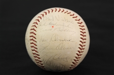 1965 Milwaukee Braves Team Signed ONL Giles Baseball w/ 29 Signatures Including Hank Aaron, Eddie Mathews, Joe Torre, Phil Niekro, & More (JSA) 
