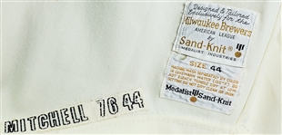 1976 Bobby Mitchell Milwaukee Brewers Home Jersey (MEARS LOA)
