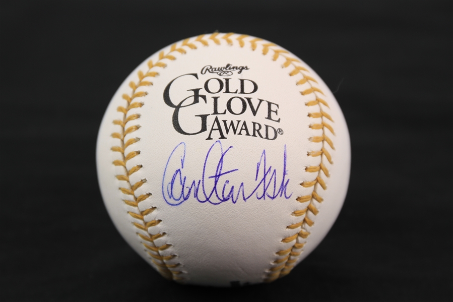 2000s Carlton Fisk Chicago White Sox Signed Rawlings Gold Glove Award Baseball (*JSA*)
