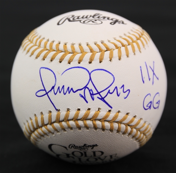 2000s Omar Vizquel Cleveland Indians Signed Rawlings Gold Glove Award Baseball (*JSA*)