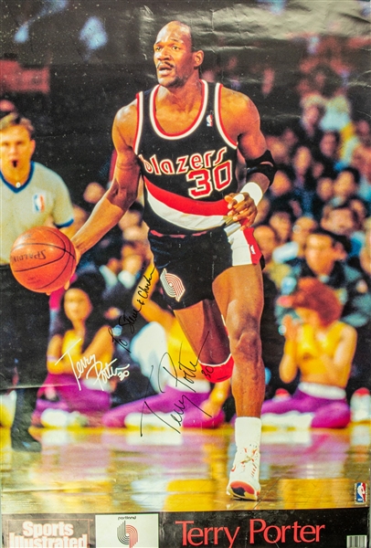 1990 Terry Porter Portland Trail Blazers Sports Illustrated Poster 