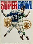 1969 New York Jets vs Baltimore Colts Super Bowl III Program 