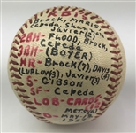 1967 (May 19) Bob Gibson St. Louis Cardinals ONL Giles Game Used Victory Baseball (MEARS LOA)