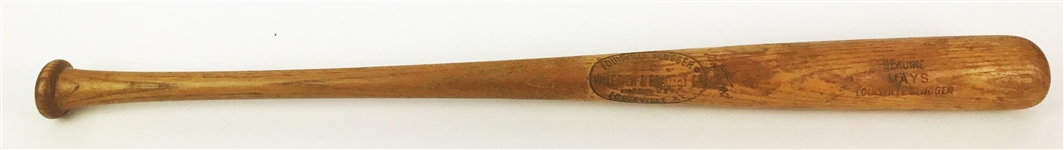 1965-68 Willie Mays San Francisco Giants H&B Louisville Slugger Professional Model Team Index Bat (MEARS A5)