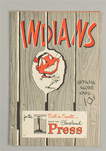 1951 Cleveland Indians New York Yankees Cleveland Stadium Scored Game Program