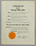 1963 Chicago White Sox Opening Day Illegal Holiday Proclamation Sheet