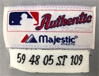 2005 Justin Verlander Detroit Tigers Signed Road Jersey (MEARS A10/JSA)