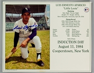 1995 Luis Aparicio Chicago White Sox Signed 8" x 10" HOF Induction Day Photo (JSA)
