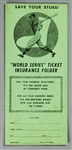 1960 Chicago White Sox World Series Ticket Insurance Folder