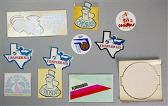 1970's American Basketball Association ABA Memorabilia - Lot of 20 w/ Media Guides, Decals & More