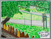 2018 James Files "Grassy Knoll Shooter" JFK Assassination Signed 8.5" x 11" Original Illustration (MEARS LOA)