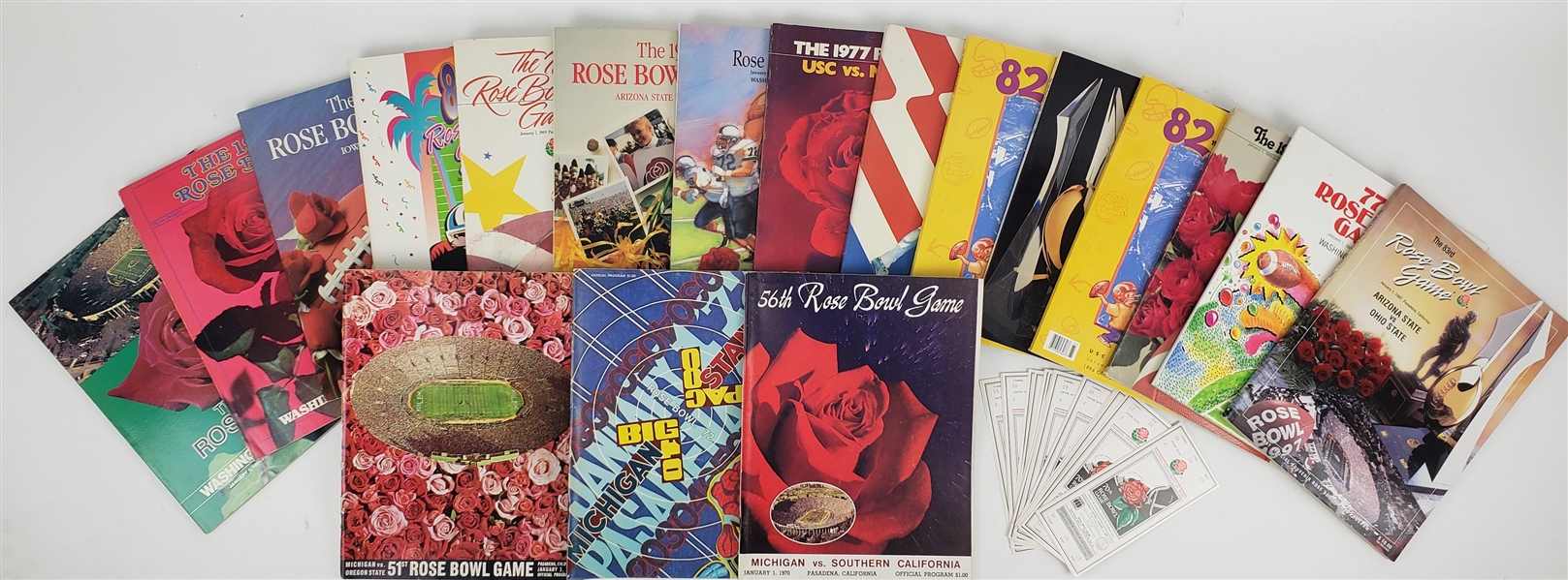 1960s-1990s Rose Bowl Programs & Tickets (Lot of 40+)