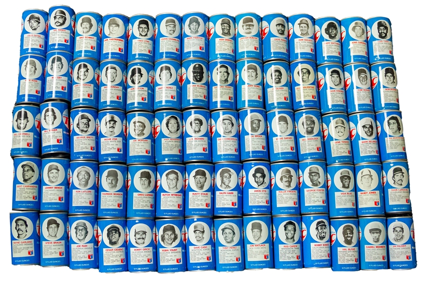 1970s MLB Royal Crown Cola Collectible Cans (Lot of 60+)