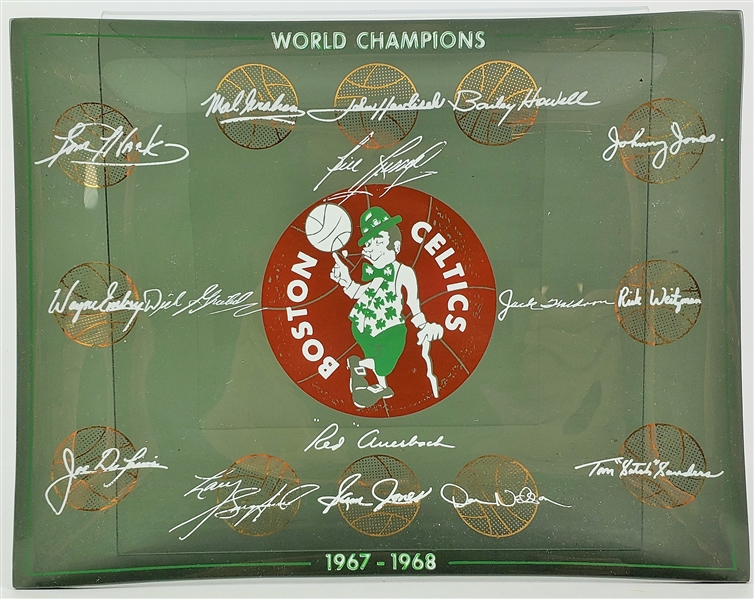 1967-68 Boston Celtics World Champions 7 x 9 Glass Ashtray