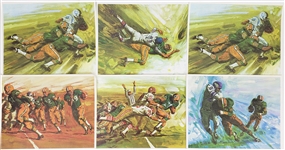 1960s Green Bay "Packers in Action" 11 x 14 Mobil Gas Promos (Lot of 13) 
