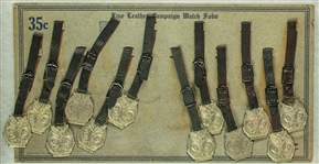 1920 Franklin D. Roosevelt & James M. Cox Presidential Campaign 5.5" Watch Fobs