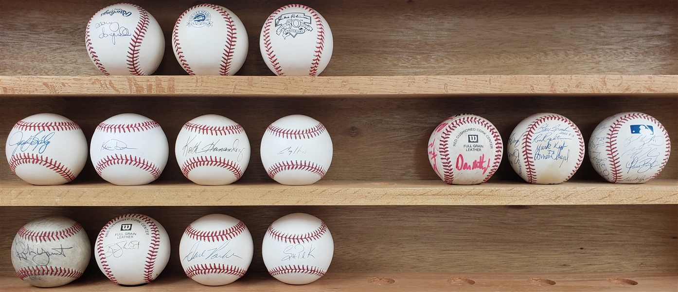1980s-2000s Signed Baseball Collection - Lot of 14 w/ Robin Yount, Dave Parker, Keith Hernandez & More (JSA)