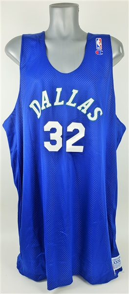 1994-97 Jamal Mashburn Dallas Mavericks Signed Reversible Practice Jersey (MEARS LOA)