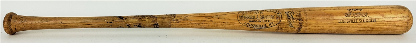 1967-68 Ted Kubaik Kansas City/Oakland Athletics Signed H&B Louisville Slugger Professional Model Game Used Bat (MEARS LOA/JSA)
