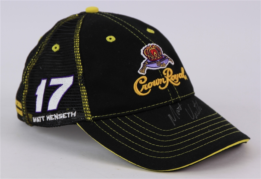 2011 Matt Kenseth NASCAR Signed Crown Royal Crew Hat (MEARS LOA/JSA)