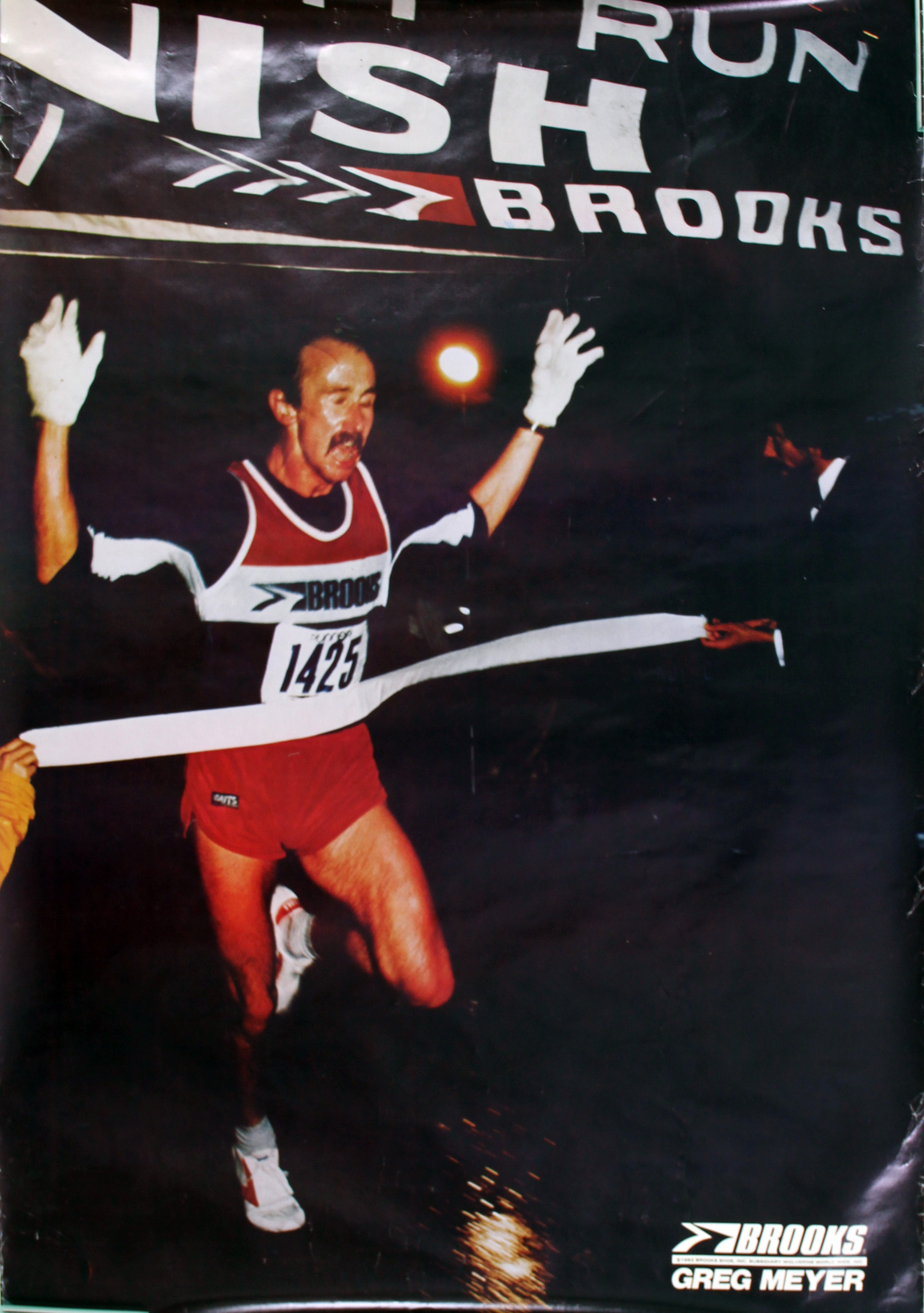 Lot Detail - 1982 Greg Meyer Marathon Champion 24" x 34" Brooks Poster