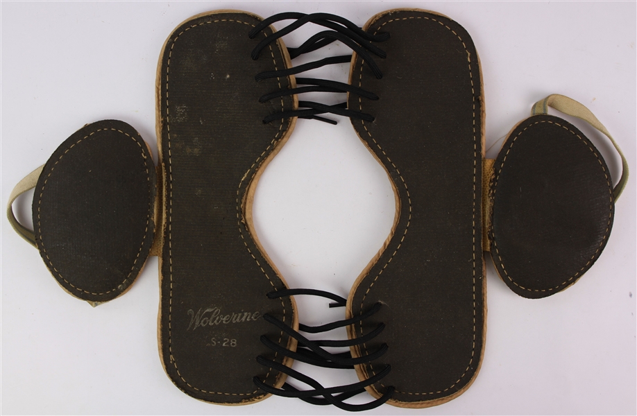 1910s Wolverine S-28 Game Used Football Shoulder Pads (MEARS LOA)