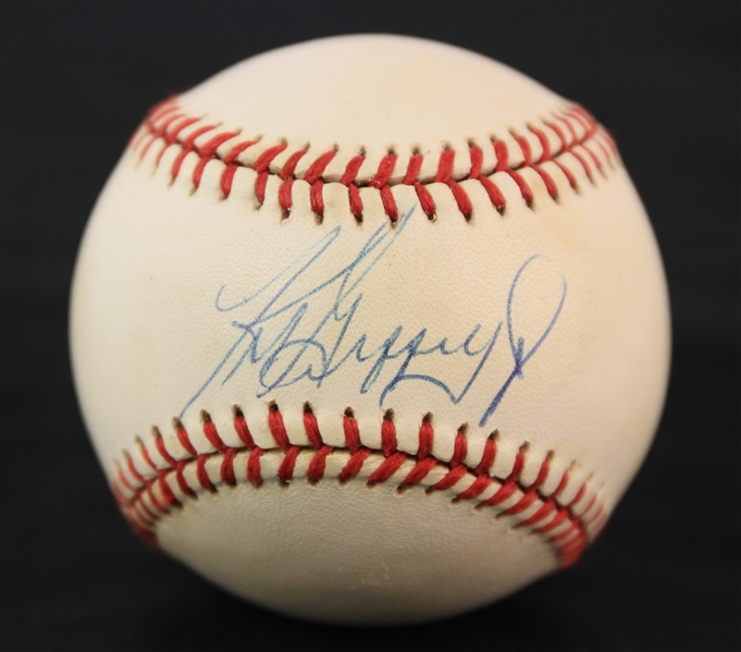 1989 Ken Griffey Junior Seattle Mariners Signed OAL Brown Baseball (JSA)