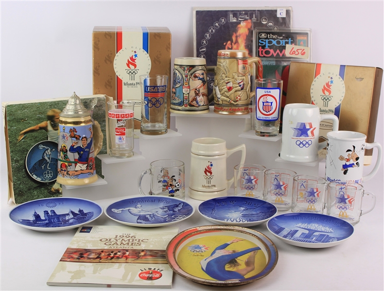 1970s-1990s Olympic Games Memorabilia (Lot of 20+)