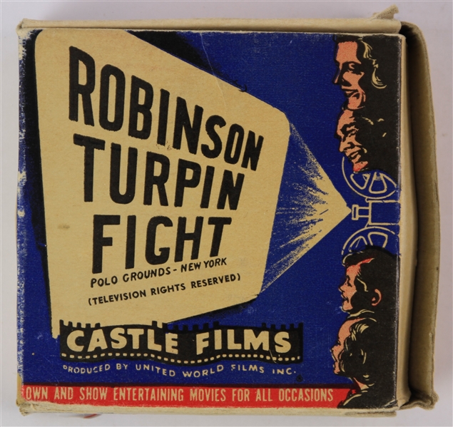 1951 (September 12) Sugar Ray Robinson Randy Turpin World Middleweight Title Bout 16MM Film Reel