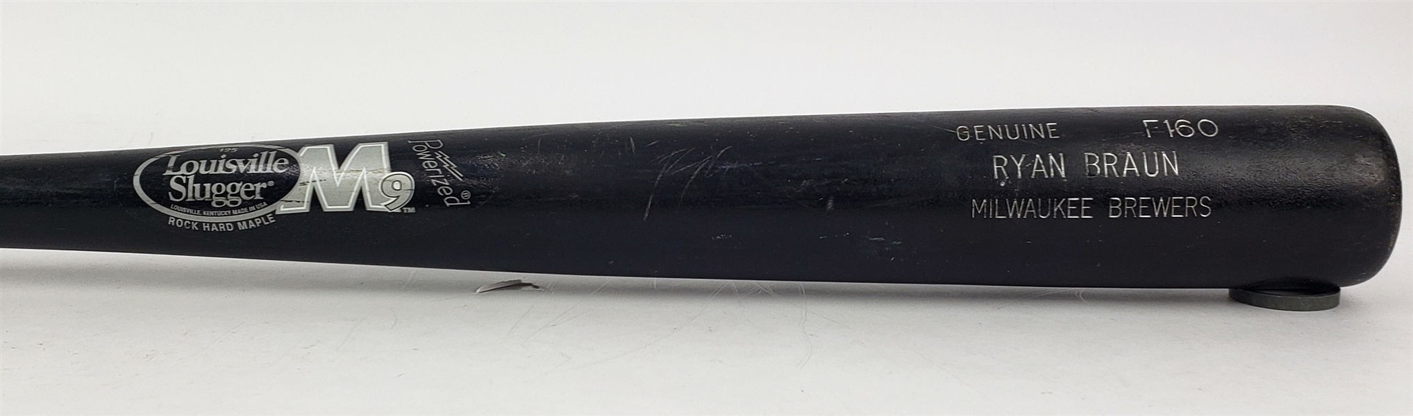 2008 Ryan Braun / CC Sabathia Milwaukee Brewers Louisville Slugger M9 Professional Model Game Used Bat (MEARS LOA)