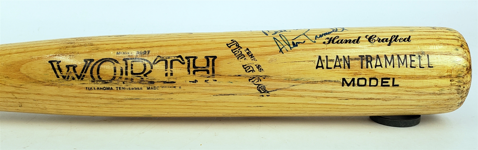 1986-88 Alan Trammell Detroit Tigers Signed Worth Professional Model Game Used Bat (MEARS A10/JSA & PSA/DNA GU 9)
