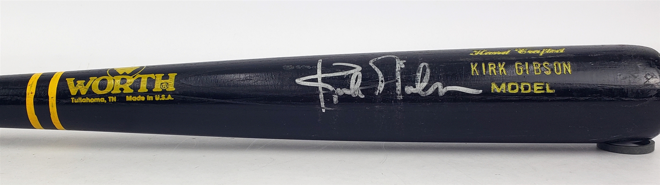 1991 Kirk Gibson Kansas City Royals Signed Worth Professional Model Bat (MEARS A5/JSA)