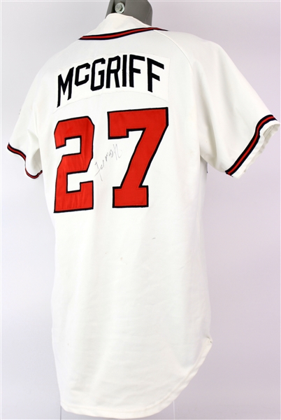 1995 Fred McGriff Atlanta Braves Signed Home Jersey (JSA)
