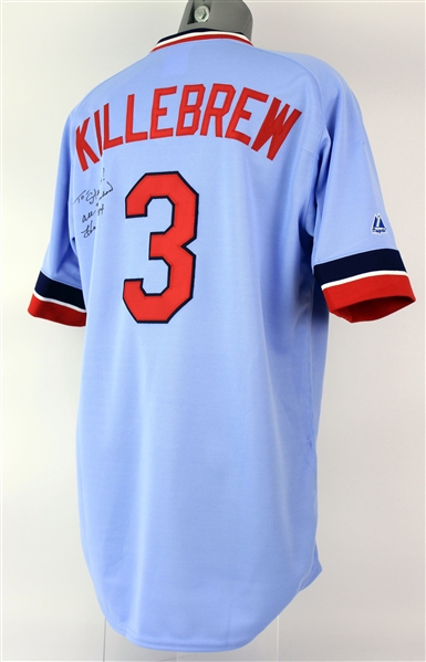 2000s Harmon Killebrew Minnesota Twins Signed Cooperstown Collection Jersey (JSA)