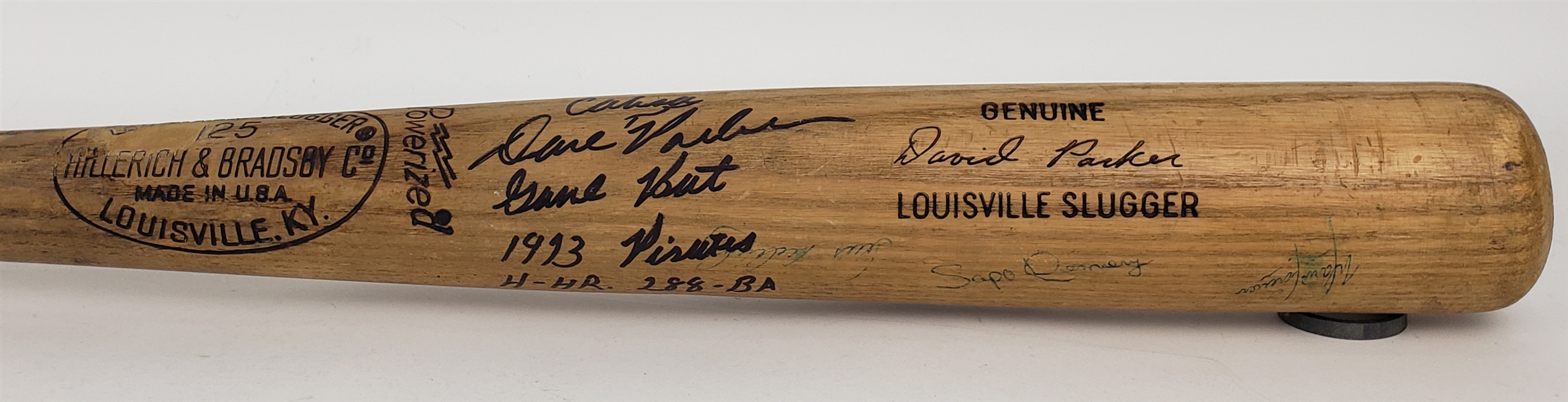 1973 Dave Parker Pittsburgh Pirates Signed H&B Louisville Slugger Professional Model Game Used Bat (MEARS A9)