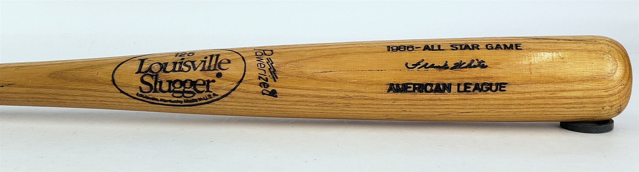 1986 Frank White Kansas City Royals Louisville Slugger Professional Model All Star Game Bat (MEARS A8)