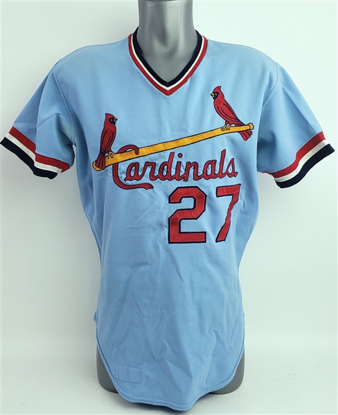 1977 Mike Anderson St. Louis Cardinals Game Worn Road Jersey (MEARS LOA)