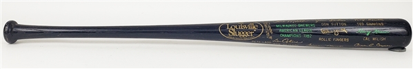 1982 Milwaukee Brewers American League Champions Louisville Slugger Commemorative Black Bat