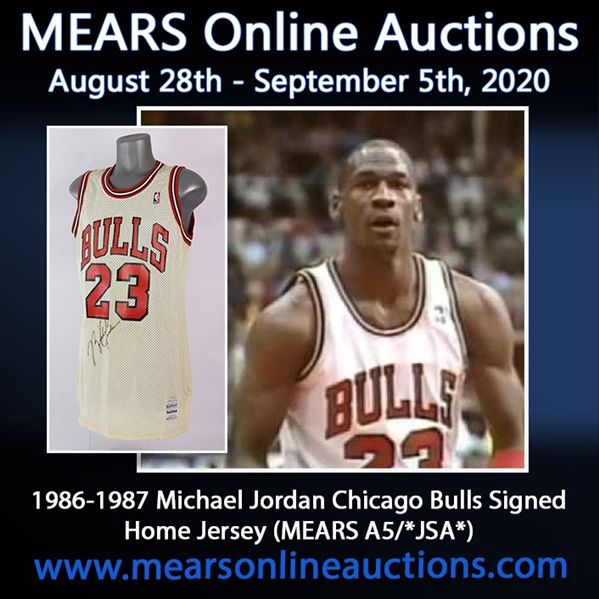1986-1987 Michael Jordan Chicago Bulls Home Jersey (MEARS A5)