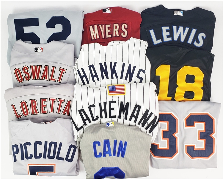 1995-2014 Baseball Jersey Collection - Lot of 11 w/ Team Issued, Batting Practice & More (MEARS LOA)