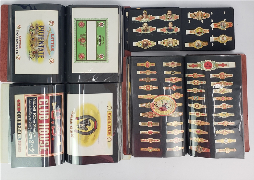 1890s-1980s Cigar Band & Cigar Box Label Collection - Well Organized Lot of 1,800+ w/ Guide Books