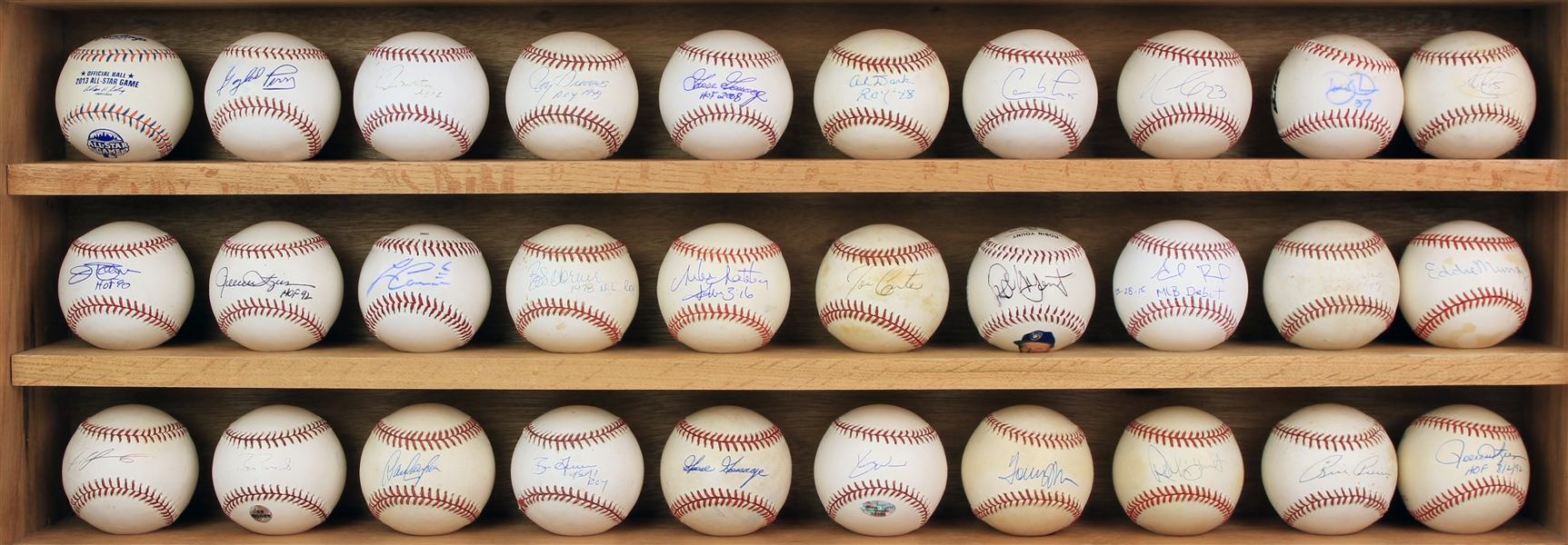 1990s-2000s Signed Baseball Collection - Lot of 30 w/ Barry Bonds, Jim Palmer, Gaylord Perry & More 
