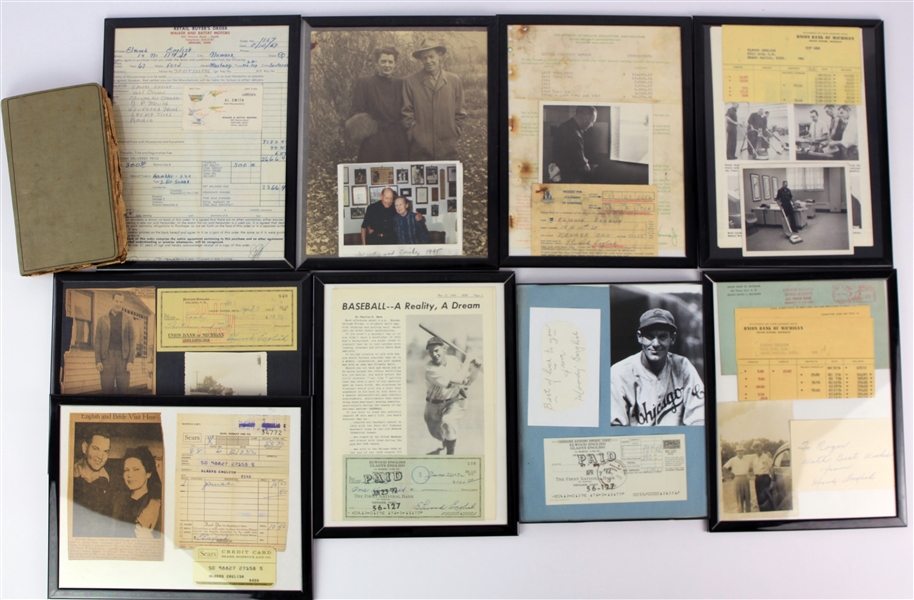 1920s-90s Woody English Cubs/Dodgers Personal Estate Collection - Lot of 42 w/ Woodys 1925 & 1926 Toledo Mud Hens Scrap Books, Signed Checks/Cuts & More (MEARS LOA)